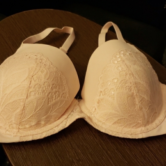 Auden™ Icon Full Coverage Lightly Lined Bra with Lace - Casual Pink Size 36C - Picture 2 of 6